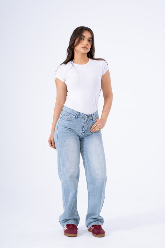 Sky Romance Straight Denim