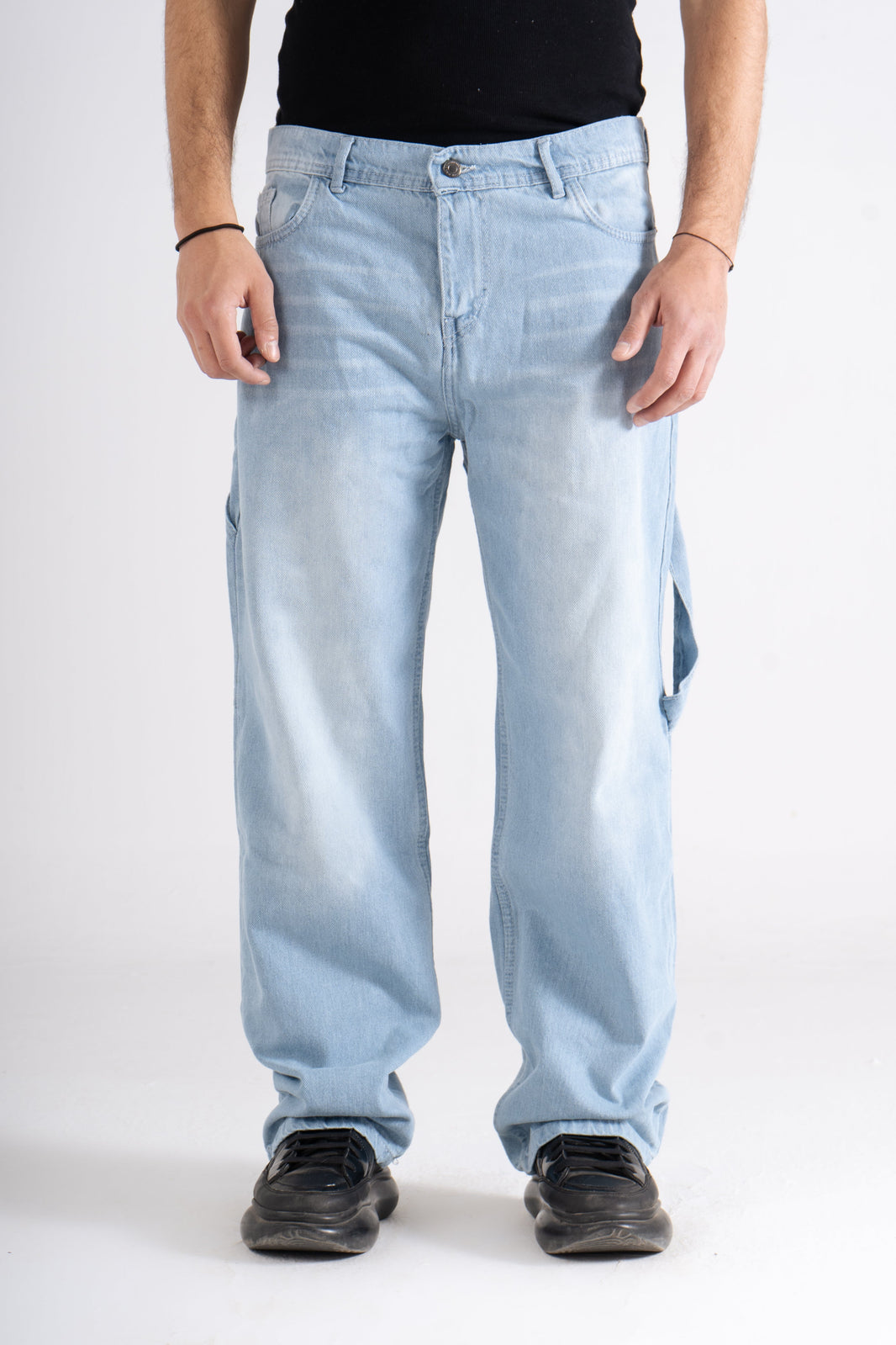 Sky Blue Carpenter wide Leg Fit Jeans