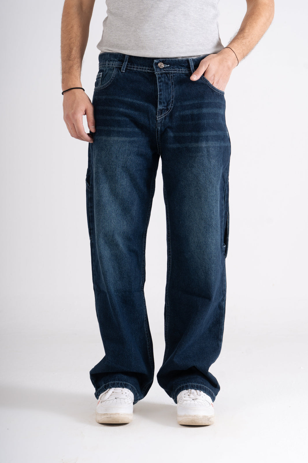 Dark Blue Carpenter wide Leg Fit Jeans