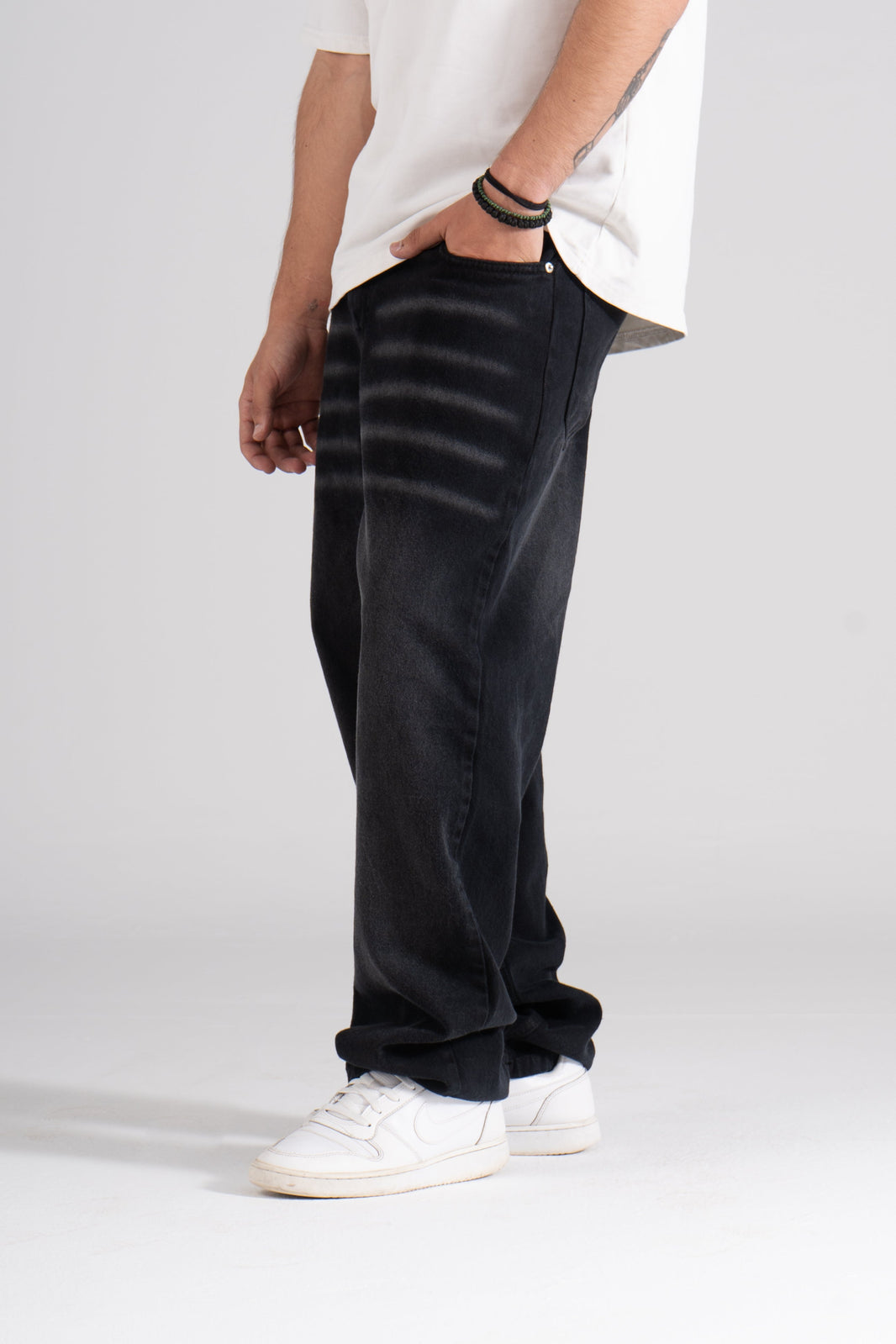 Ghosted Black Baggy Fit Jeans