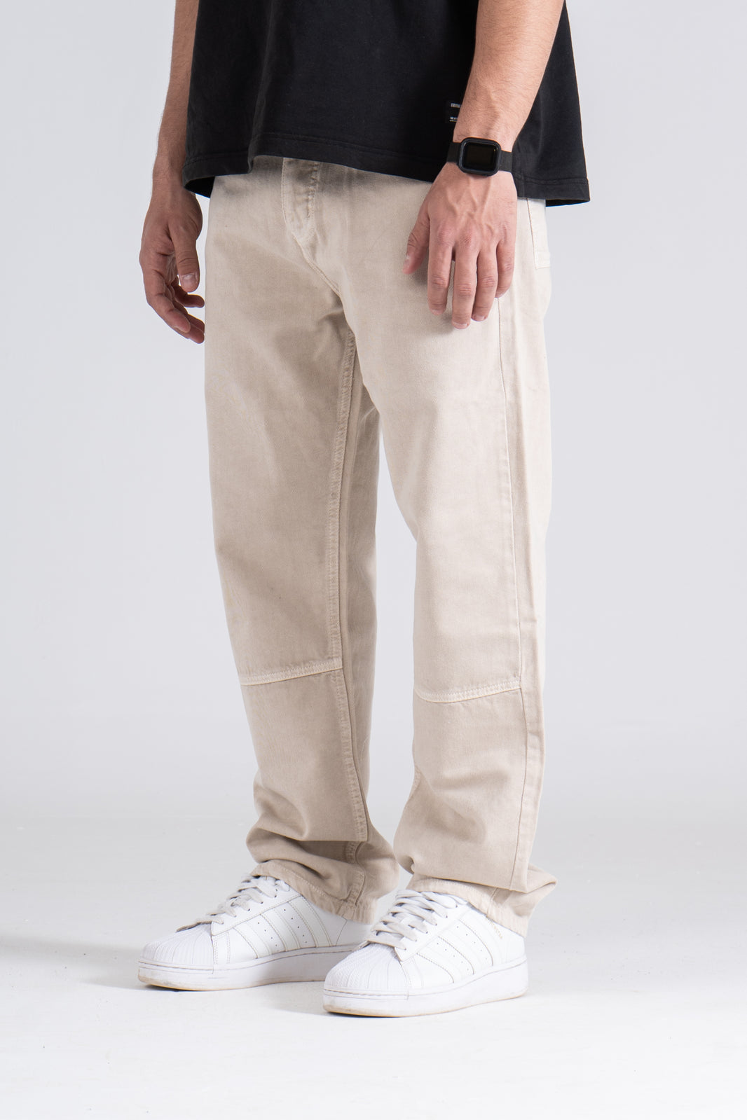 Beige Loose Fit Pant