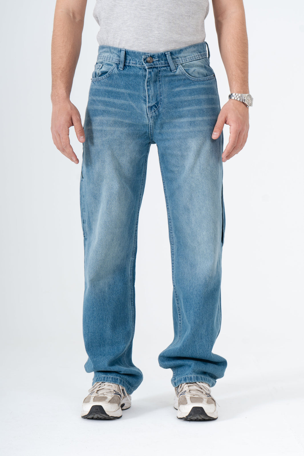 Blue Carpenter Wide Leg Fit Jeans