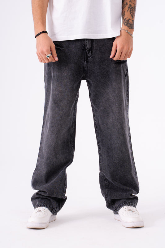 THUNDERBOLT BLACK BAGGY DENIM