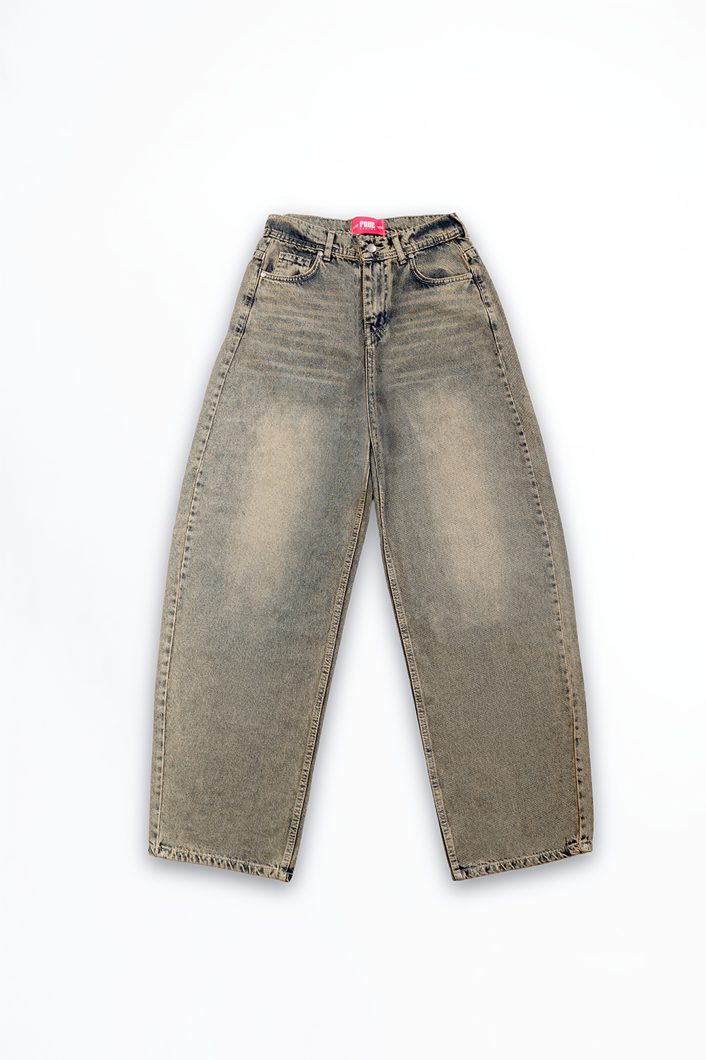Latte Drip Baggy Denim