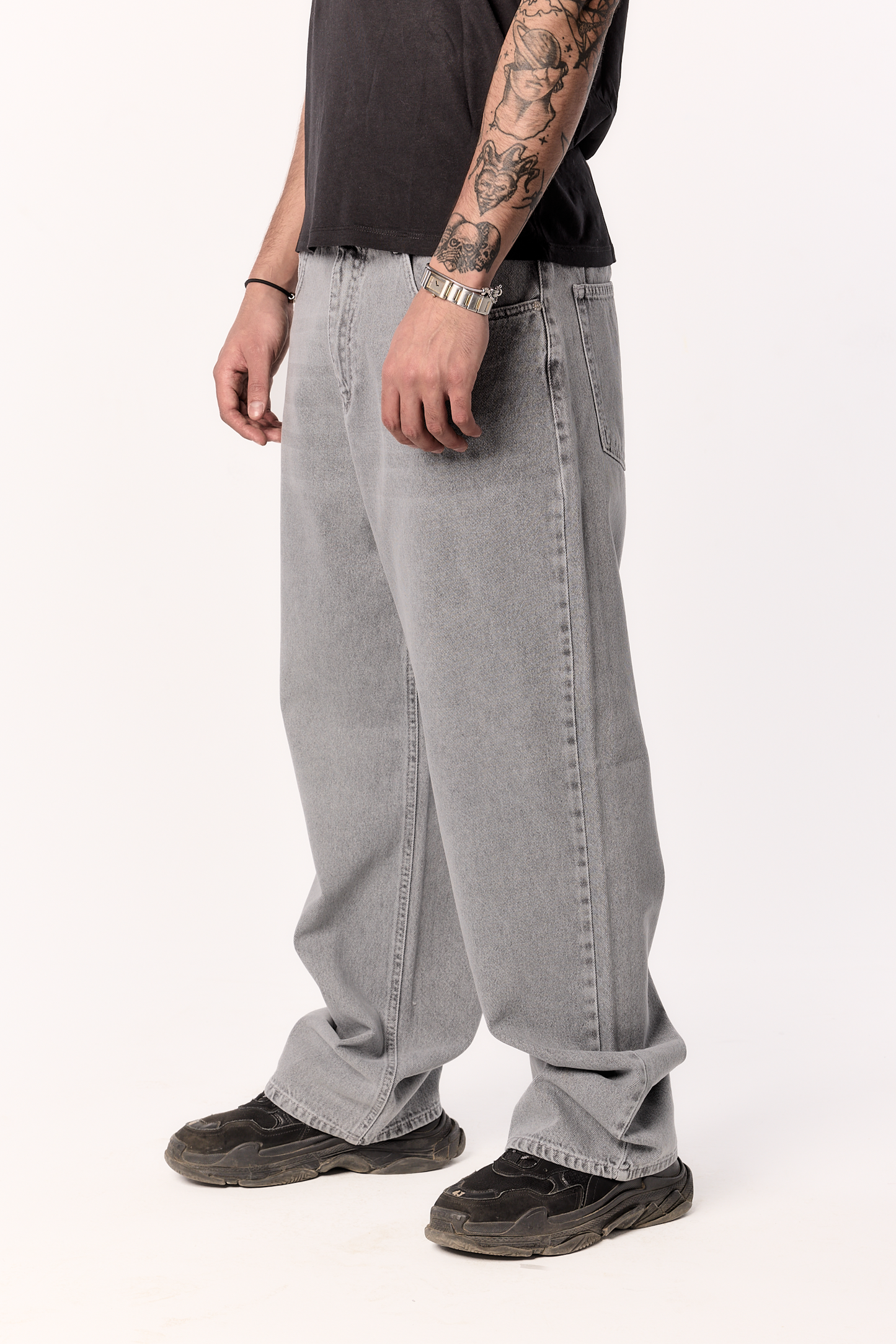 Acid Gray baggy denim