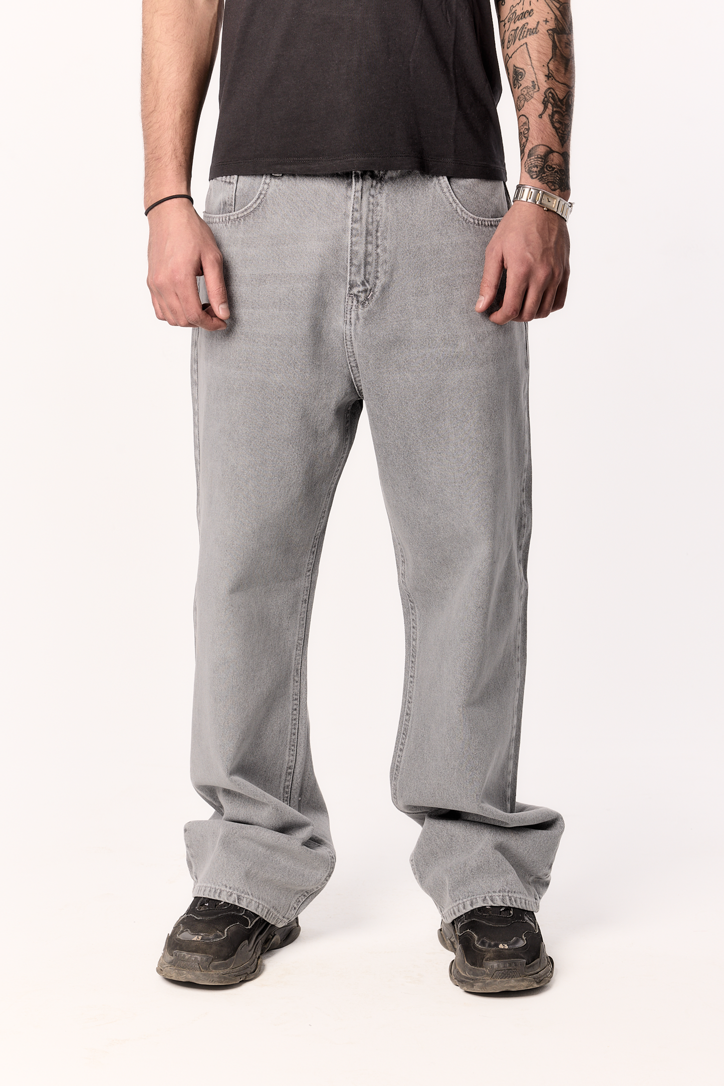 Acid Gray baggy denim