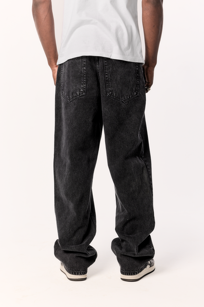 THUNDERBOLT BLACK BAGGY DENIM