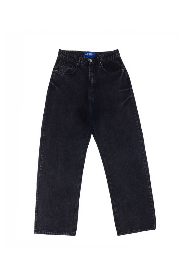 THUNDERBOLT BLACK BAGGY DENIM