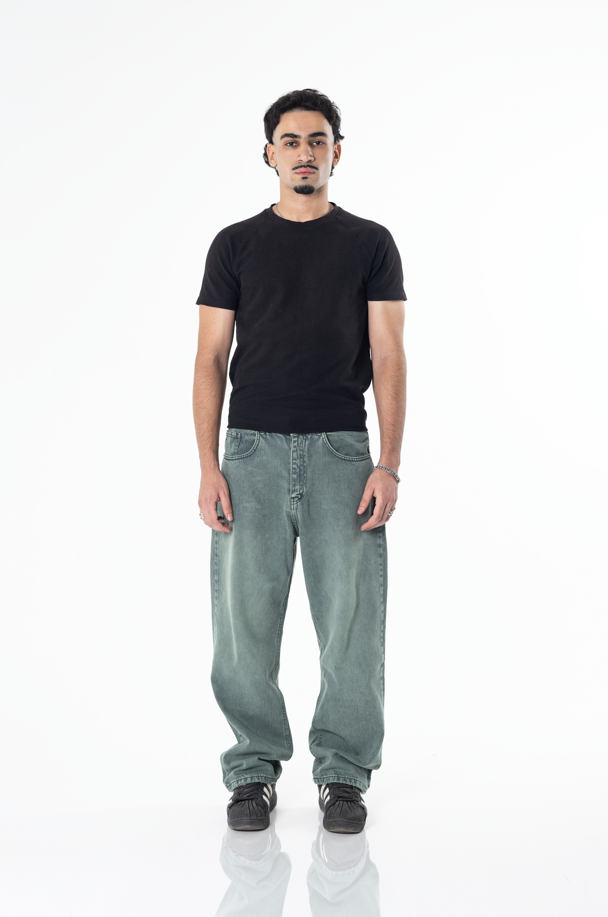 LIME WASH BAGGY DENIM