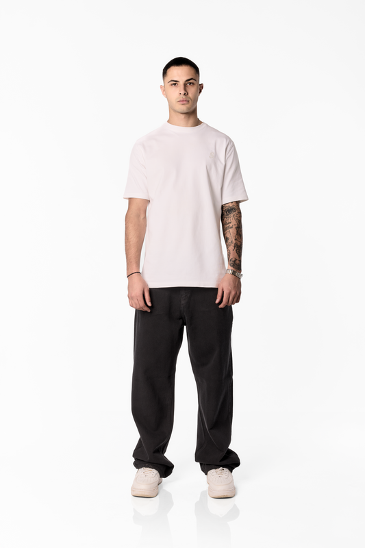 CHARCOAL BLACK BAGGY DENIM