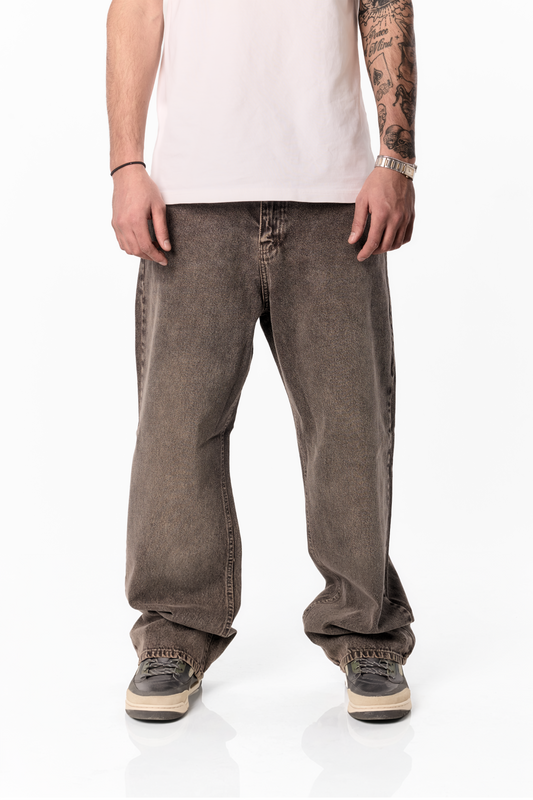 Brown flex Baggy Denim