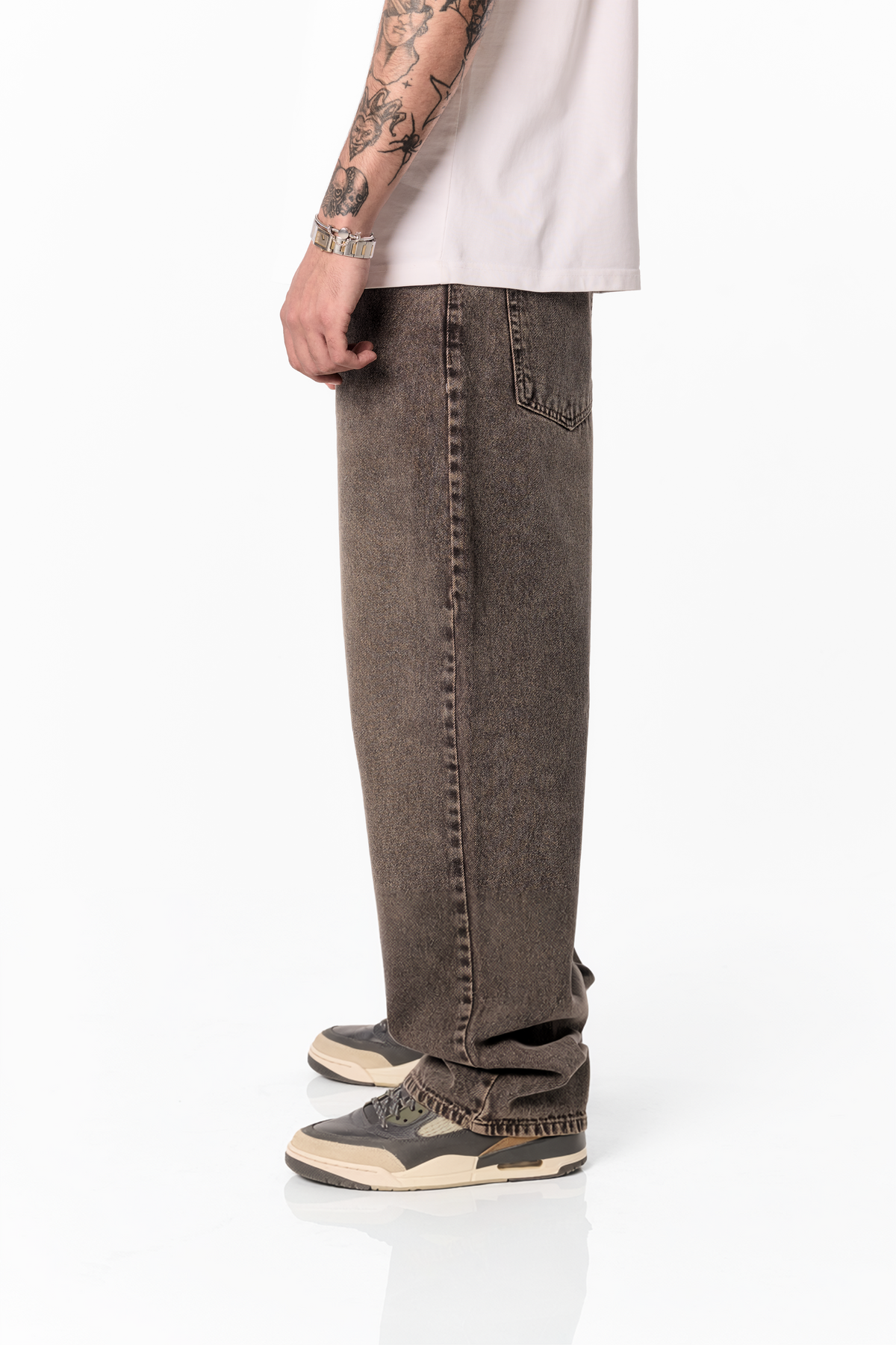 Brown flex Baggy Denim