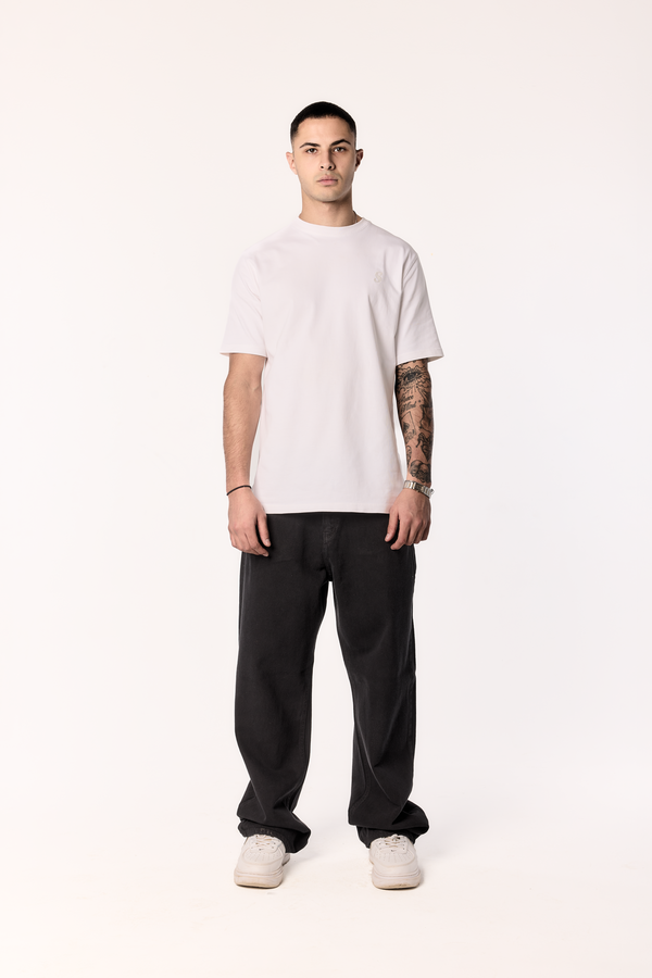 CHARCOAL BLACK BAGGY DENIM