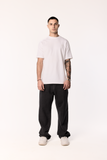 CHARCOAL BLACK BAGGY DENIM