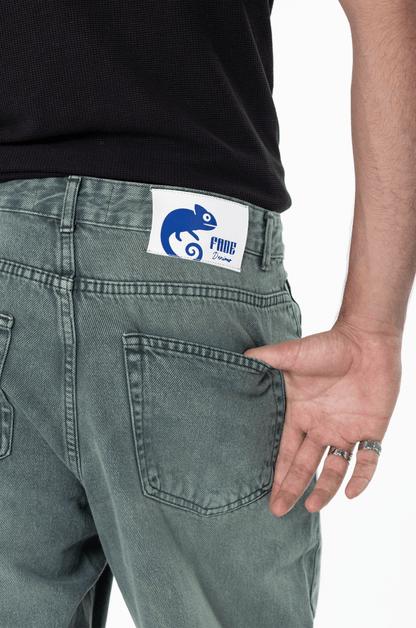 LIME WASH BAGGY DENIM