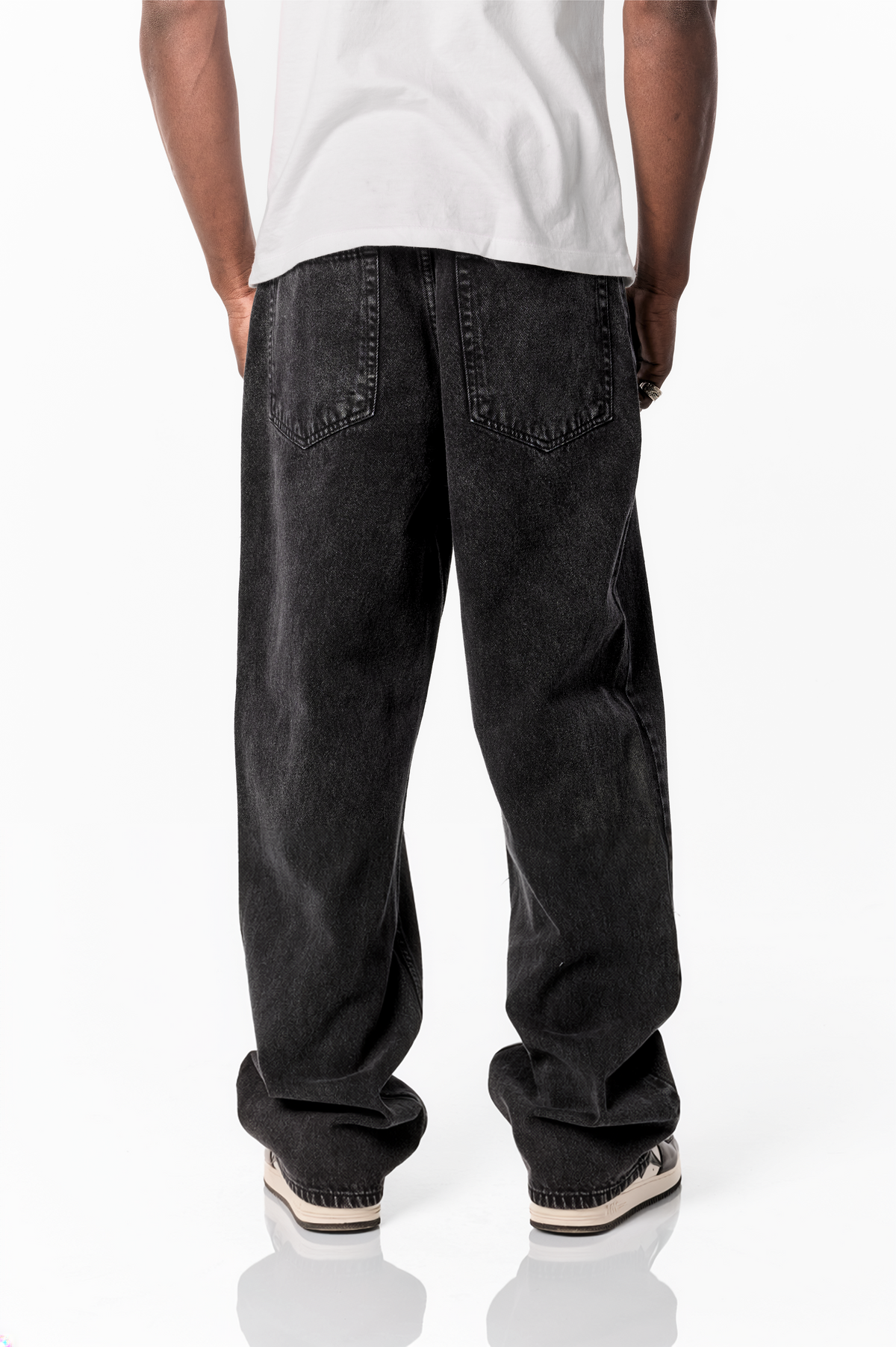 THUNDERBOLT GREY BAGGY DENIM