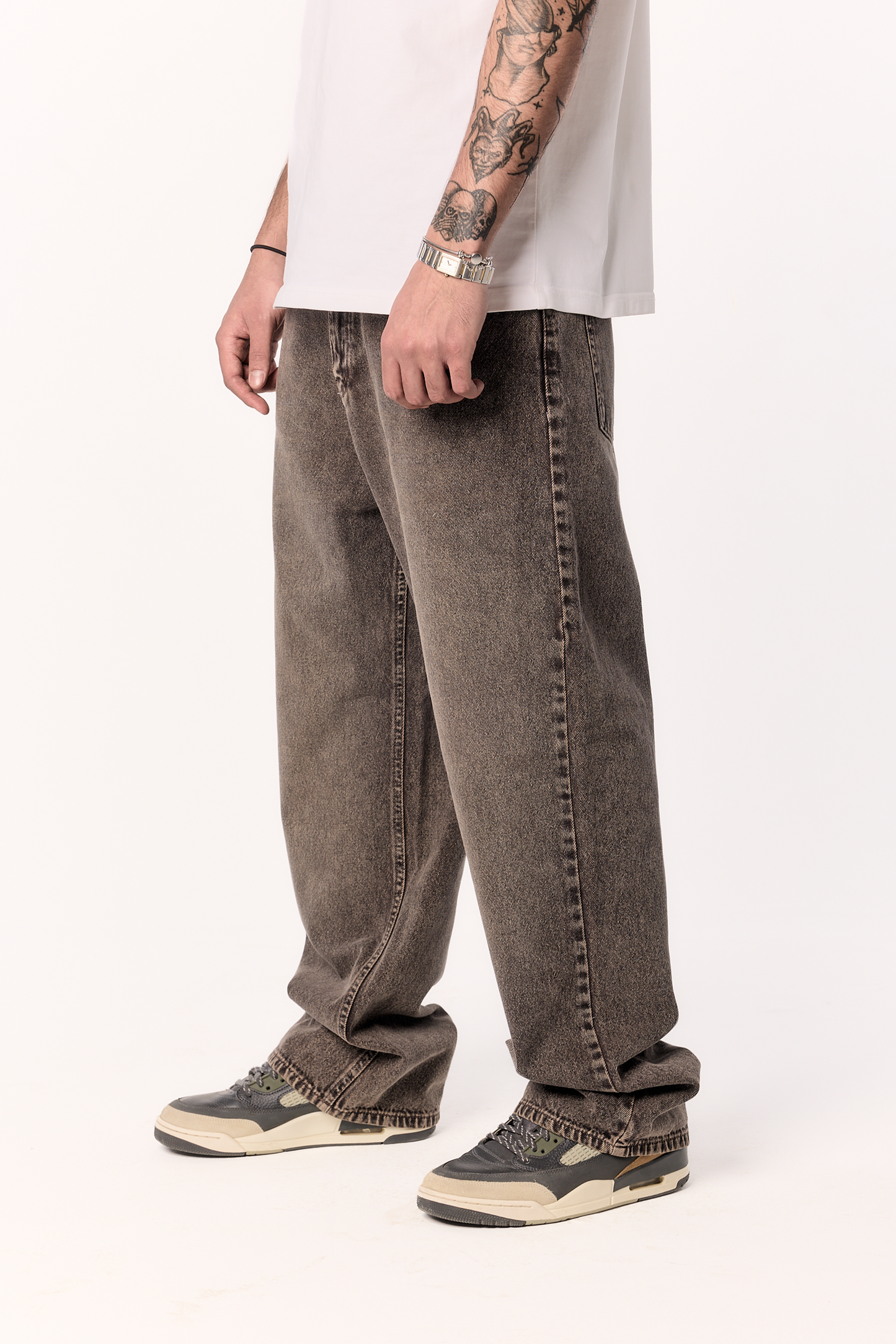 Brown flex Baggy Denim