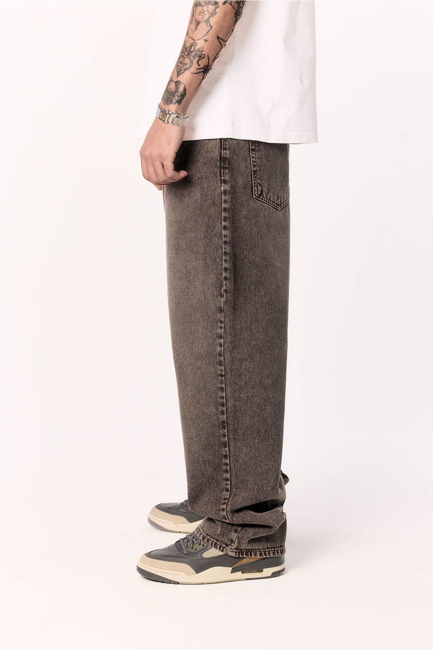 Brown flex Baggy Denim