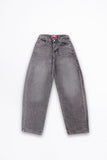 Gray baggy  jeans on a white background