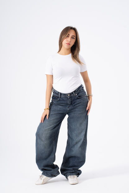 Frosted Blue Baggy Denim