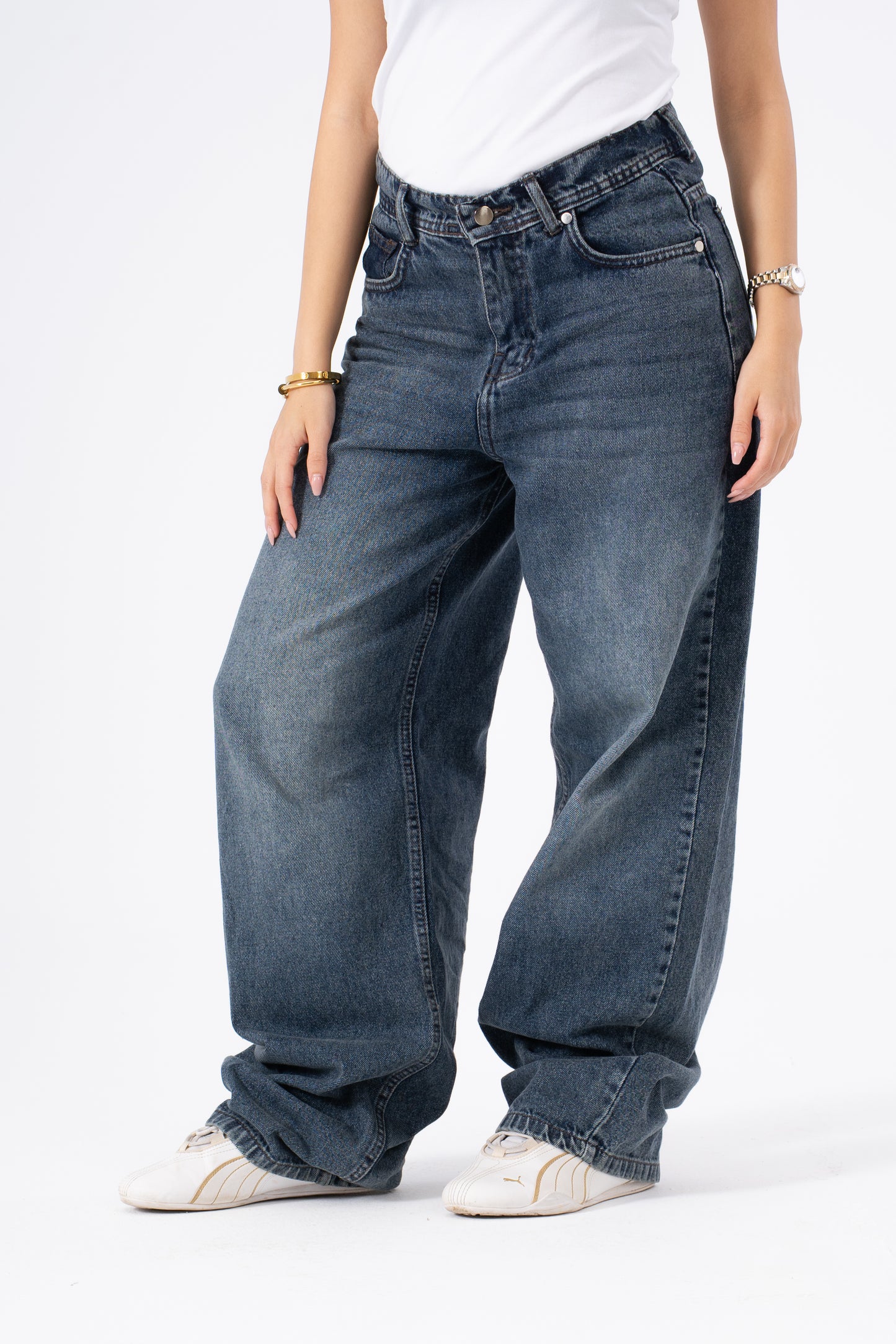 Frosted Blue Baggy Denim