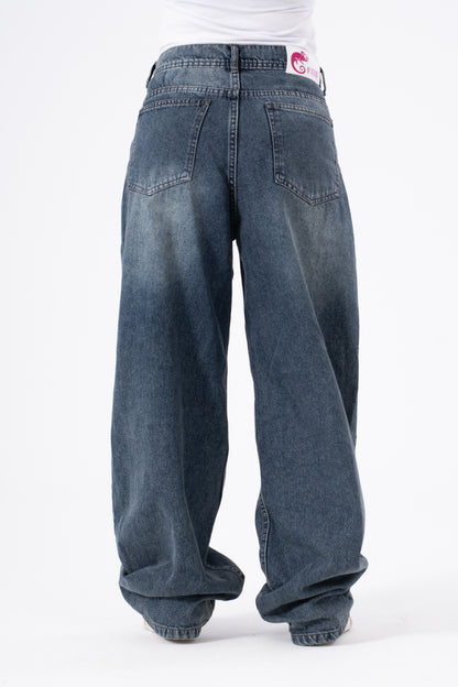 Frosted Blue Baggy Denim