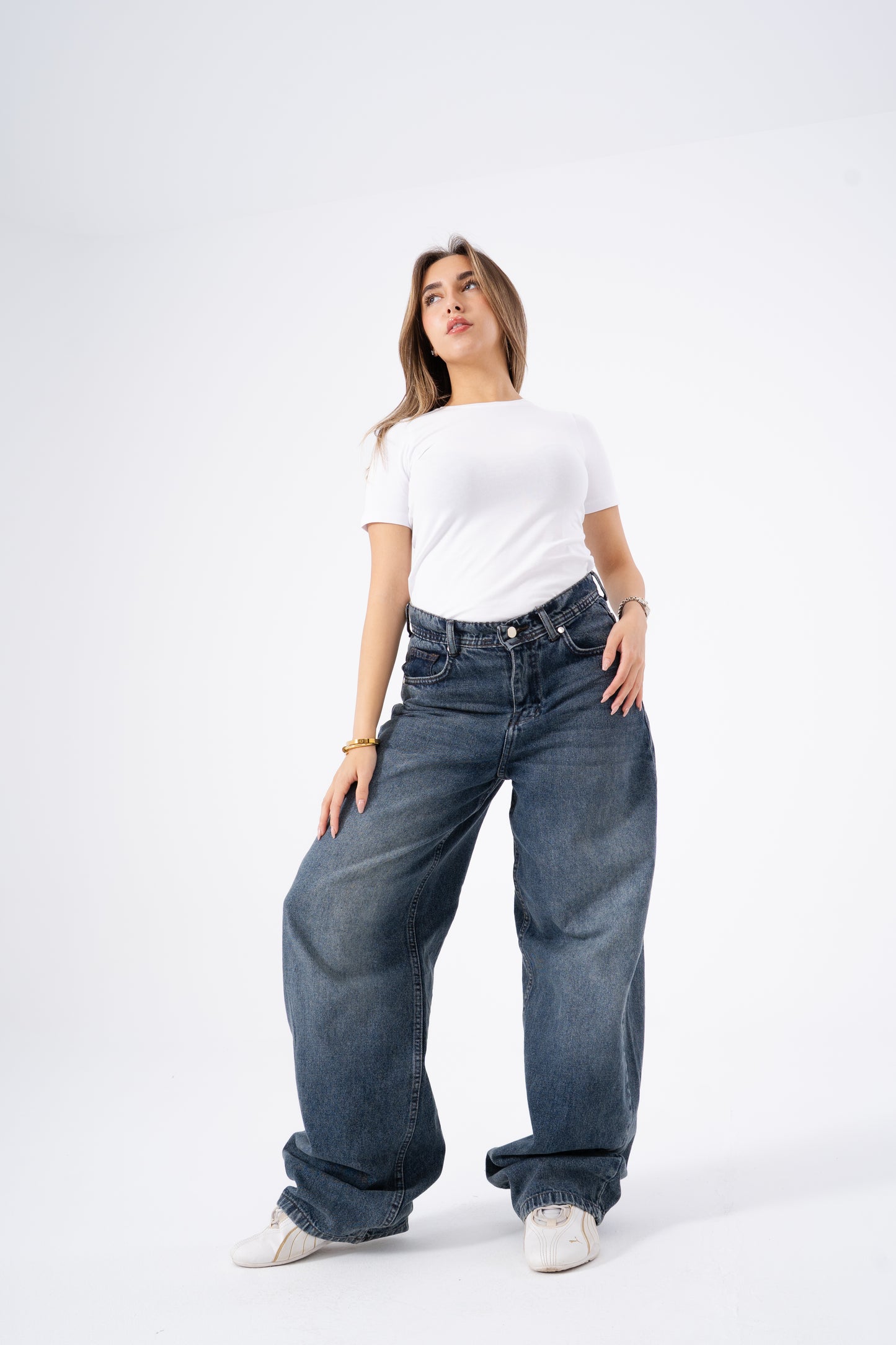 Frosted Blue Baggy Denim