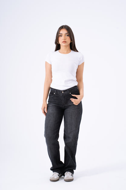 Dark Bloom Straight Denim