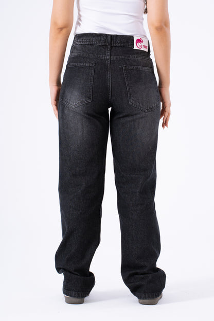 Dark Bloom Straight Denim