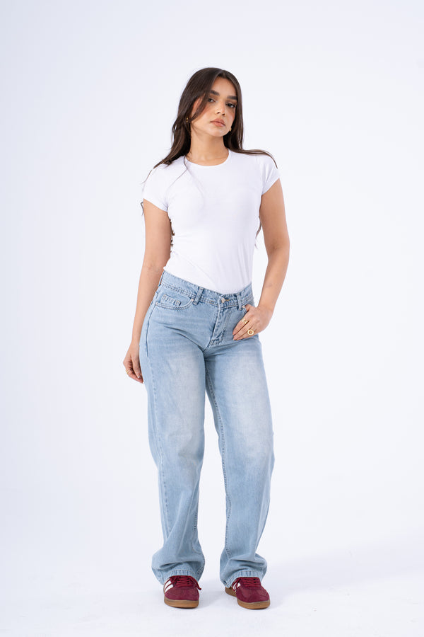 Sky Romance Straight Denim