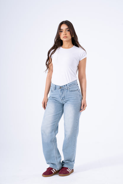 Sky Romance Straight Denim