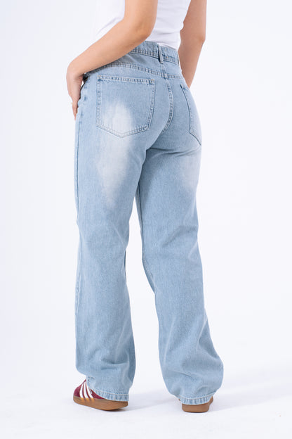 Sky Romance Straight Denim