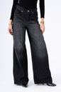 Ash Black Wide Leg Denim