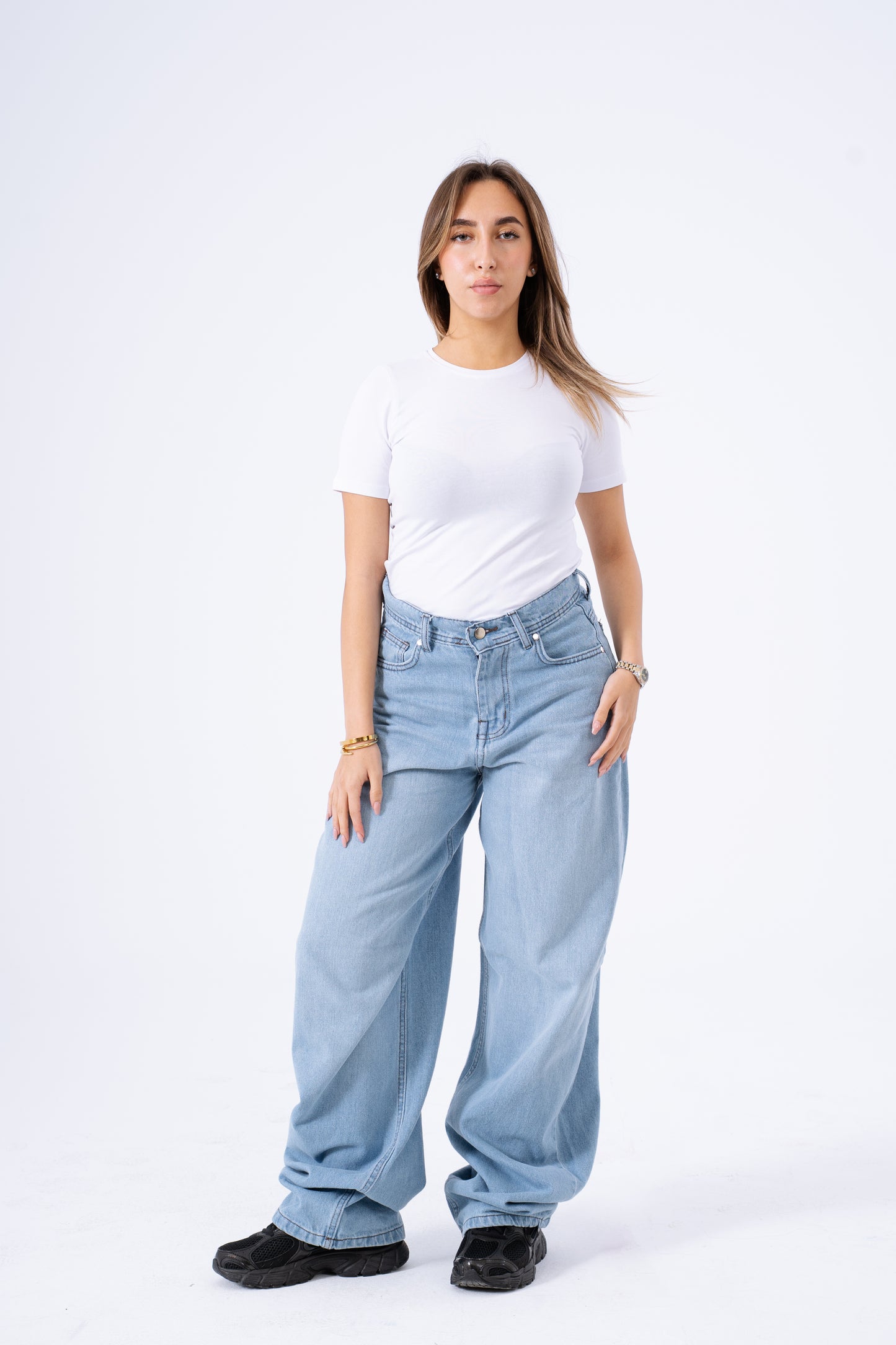Icy Blue Baggy Denim