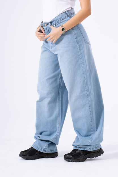 Icy Blue Baggy Denim