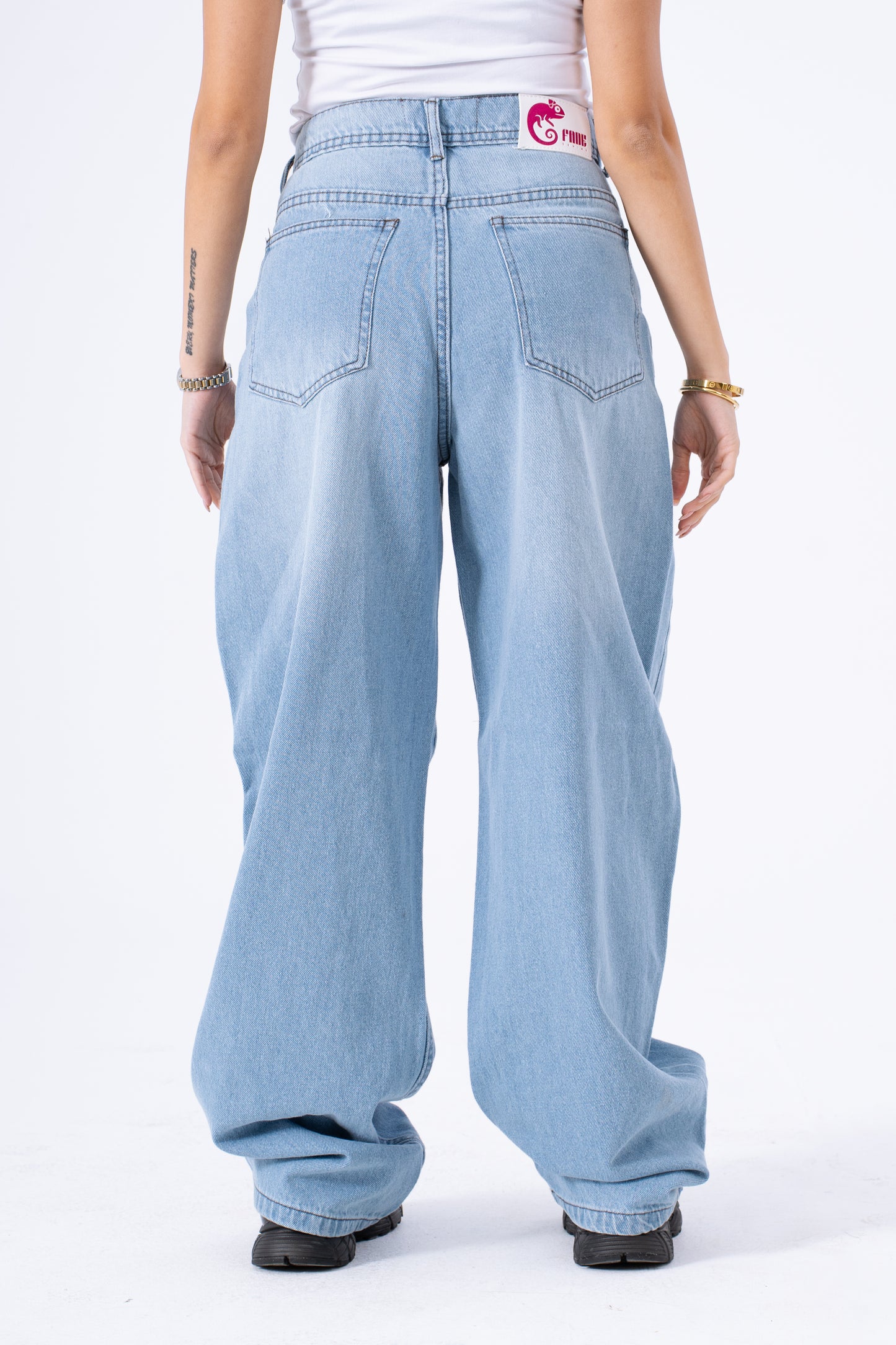 Icy Blue Baggy Denim