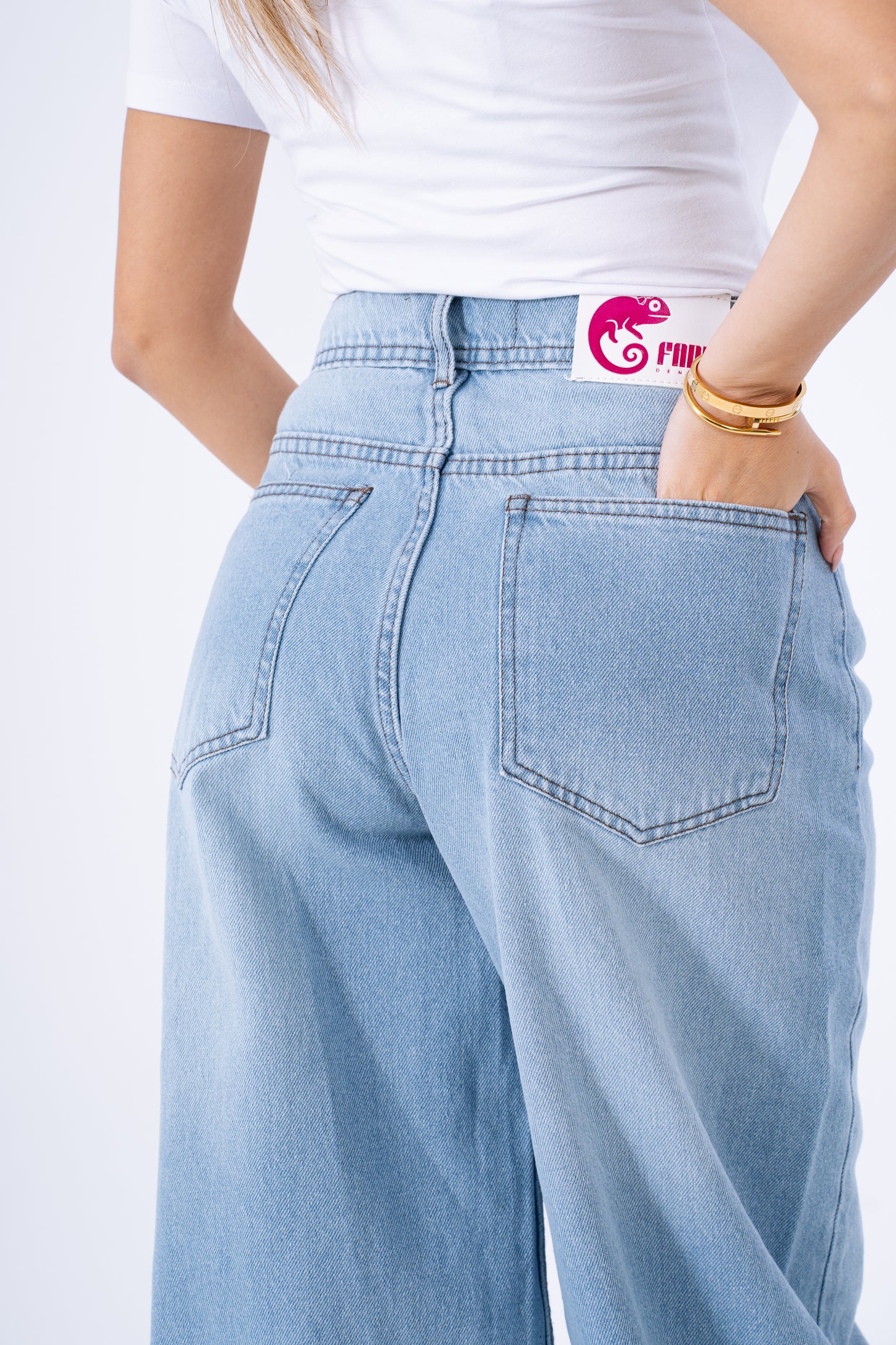Icy Blue Baggy Denim
