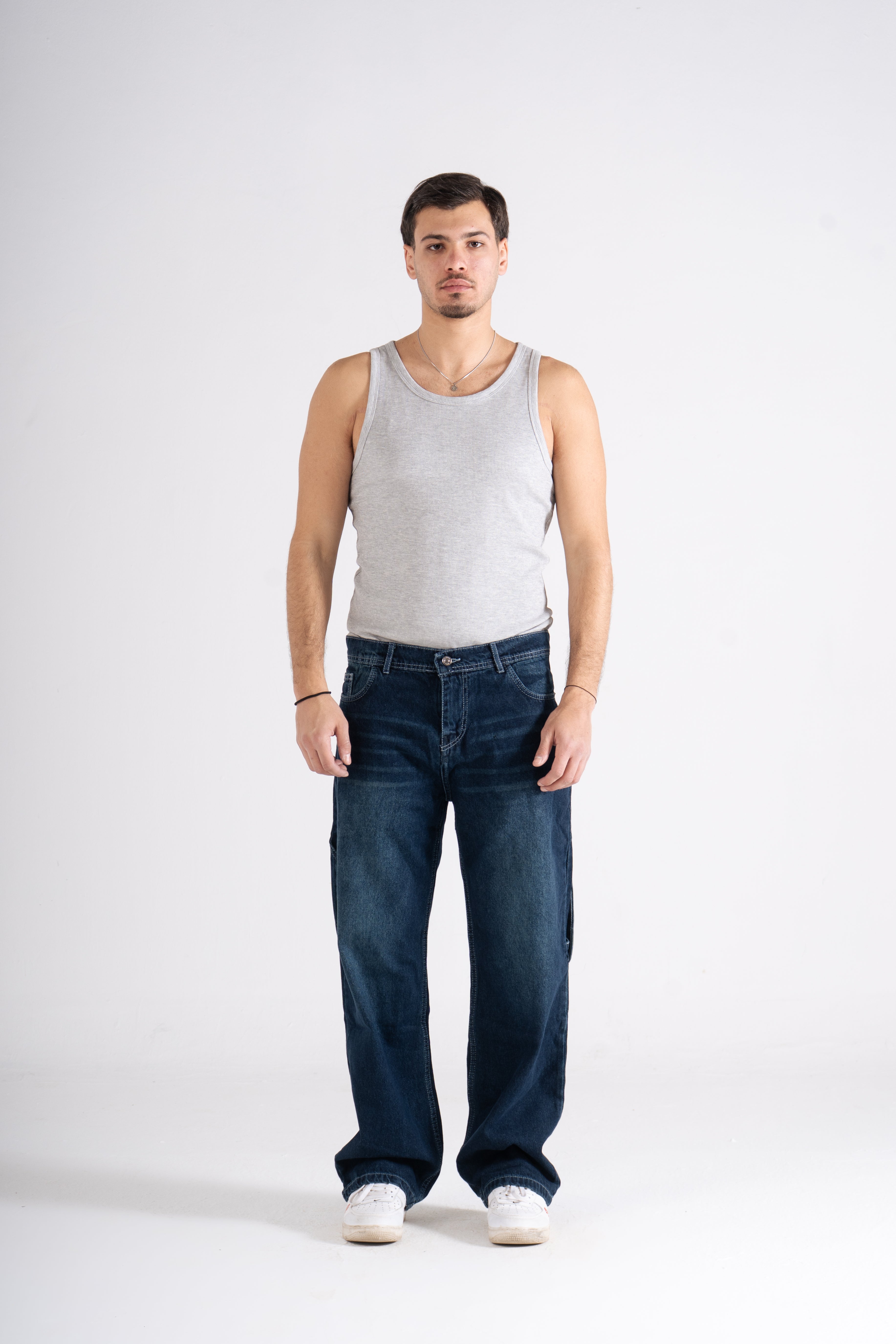 Dark Blue Carpenter wide Leg Fit Jeans