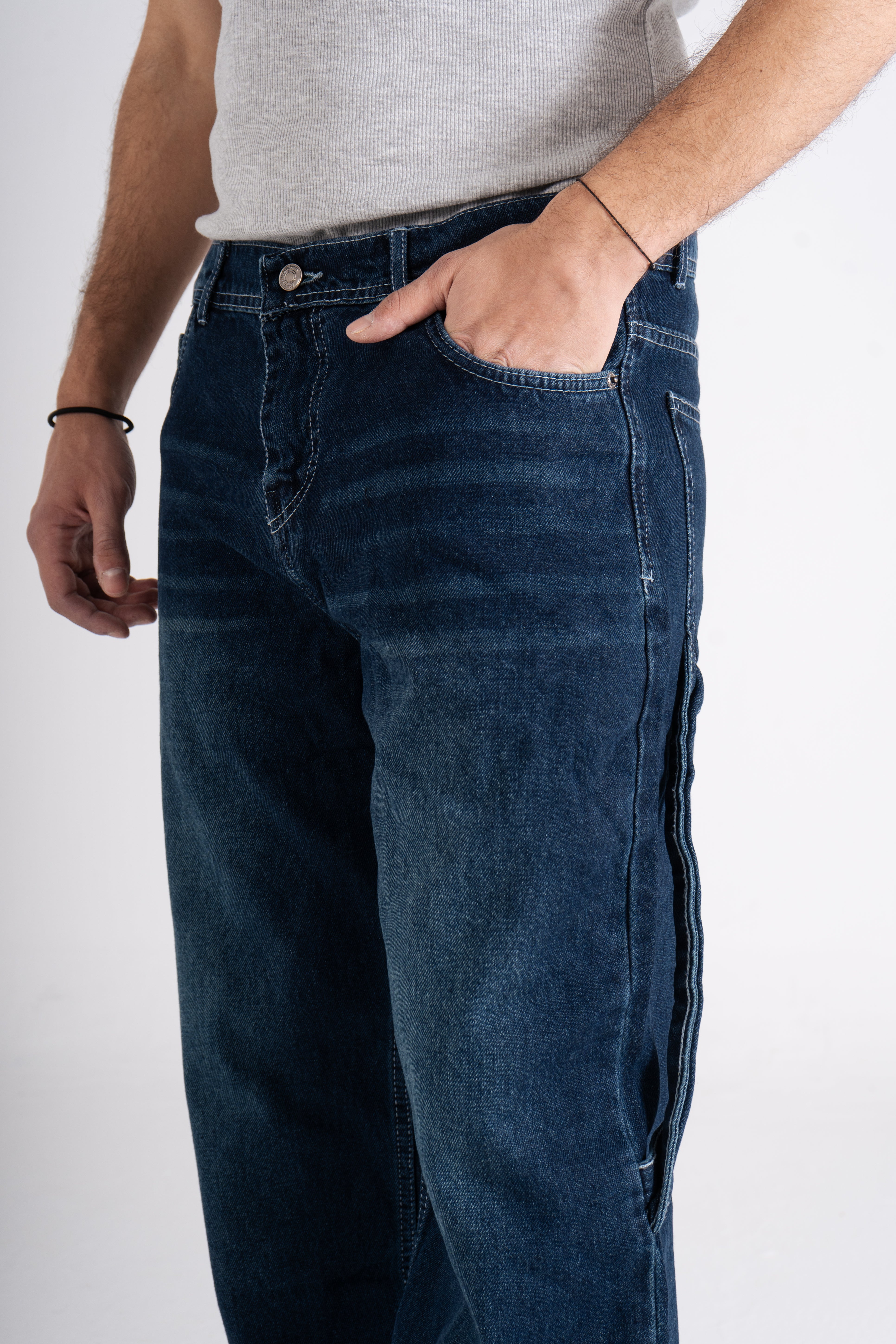Dark Blue Carpenter wide Leg Fit Jeans