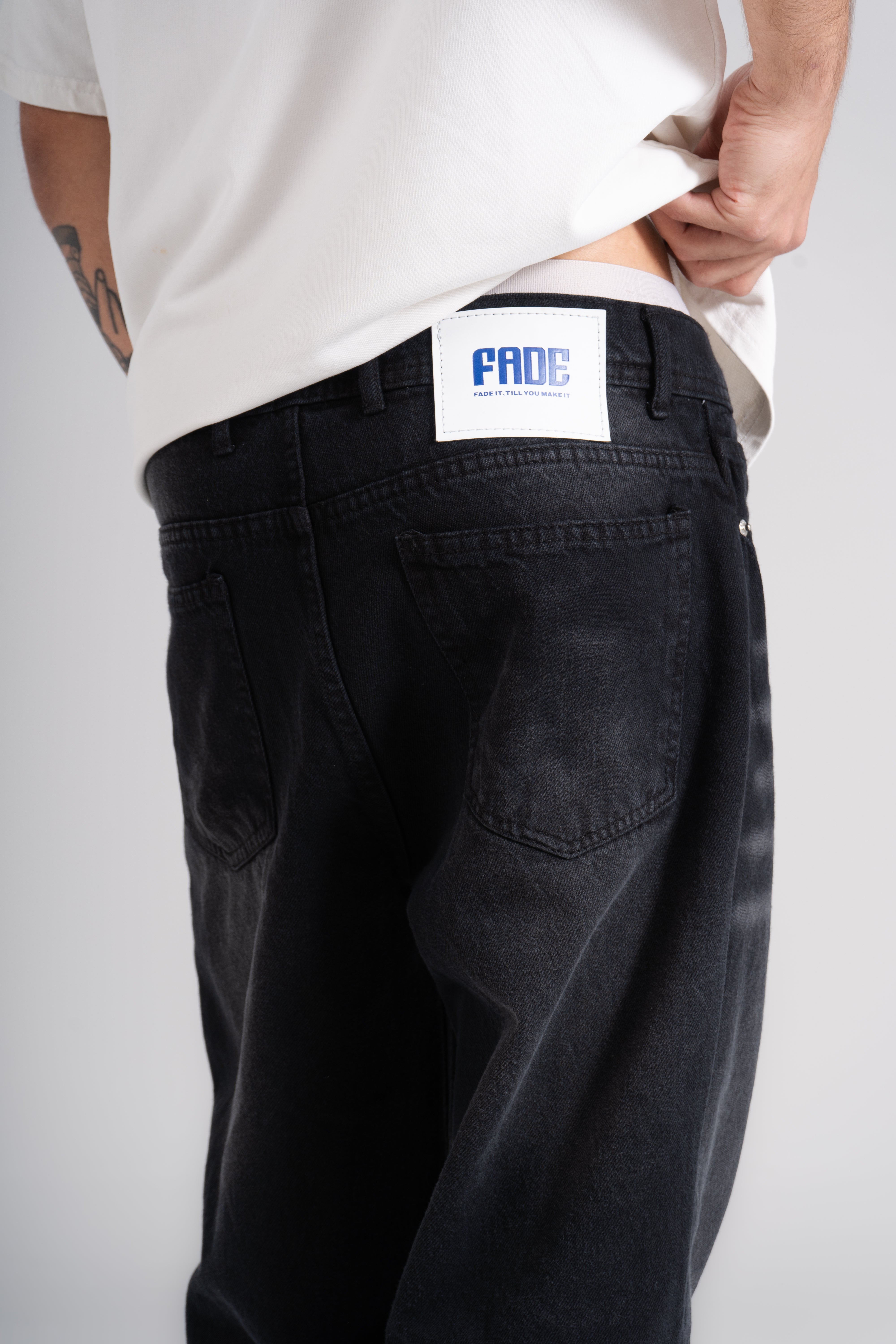 Ghosted Black Baggy Fit Jeans