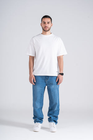Light Blue Baggy Fit Jeans - Ribbed Cuff