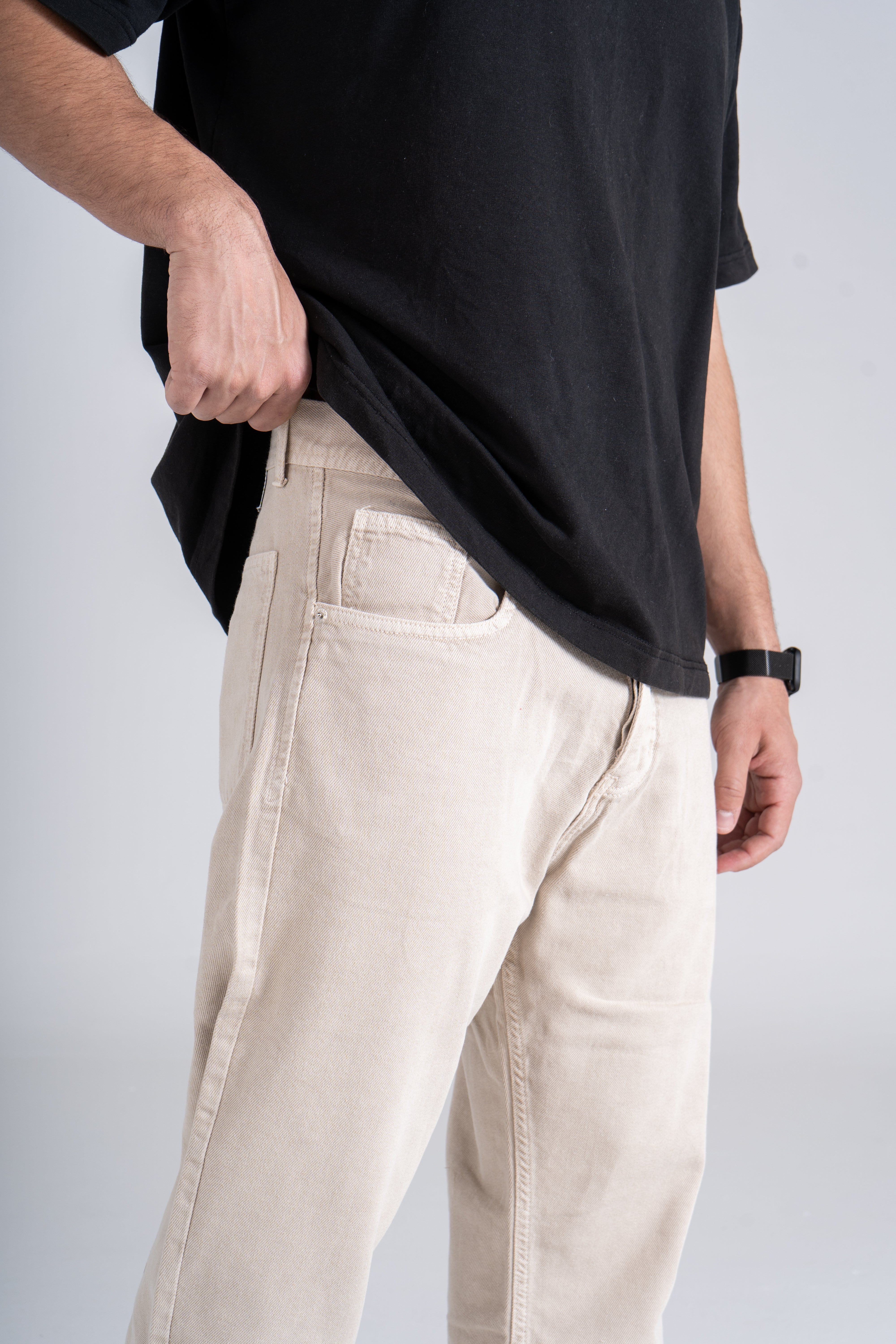 Beige Loose Fit Pant