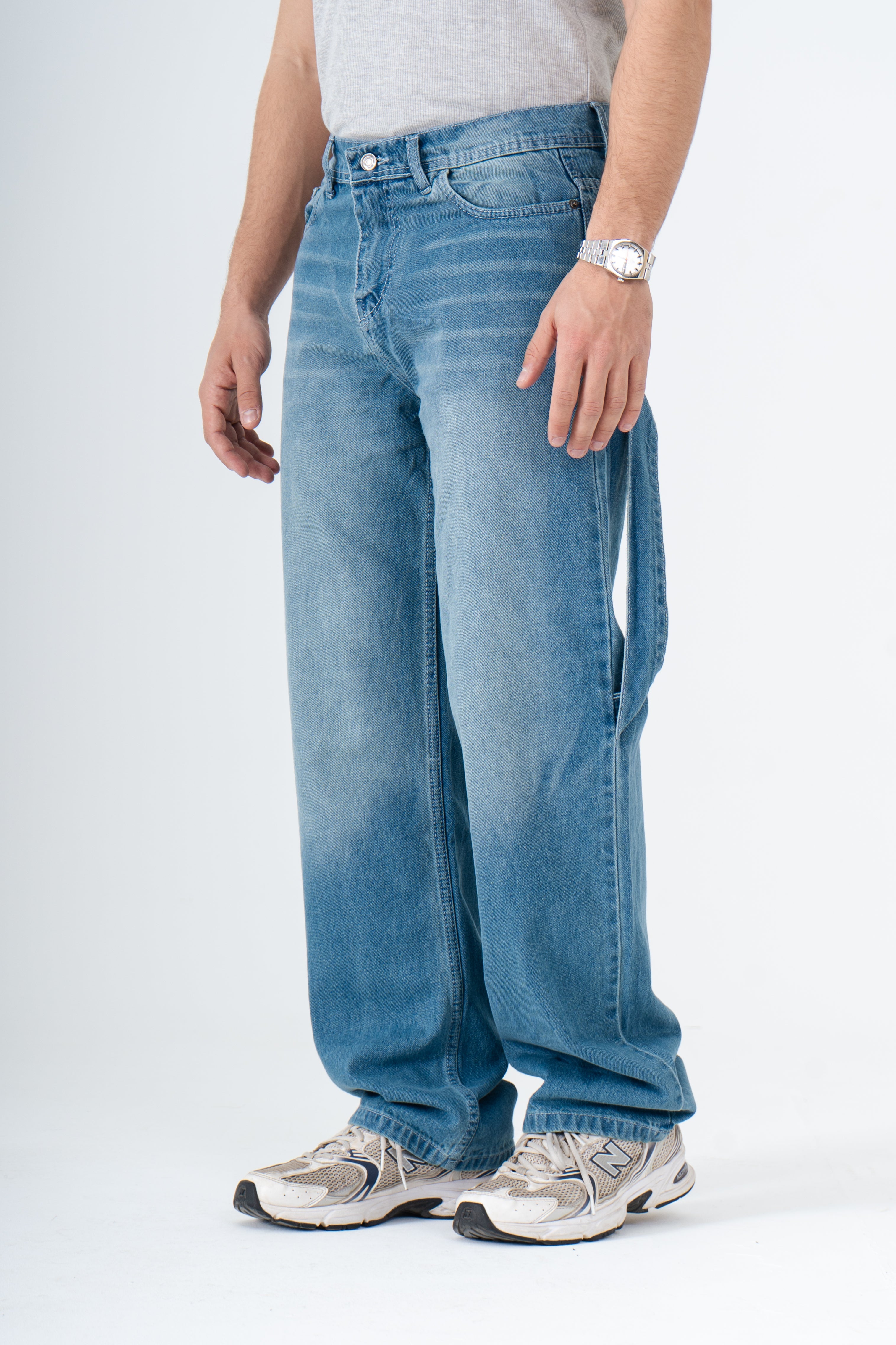 Blue Carpenter Wide Leg Fit Jeans
