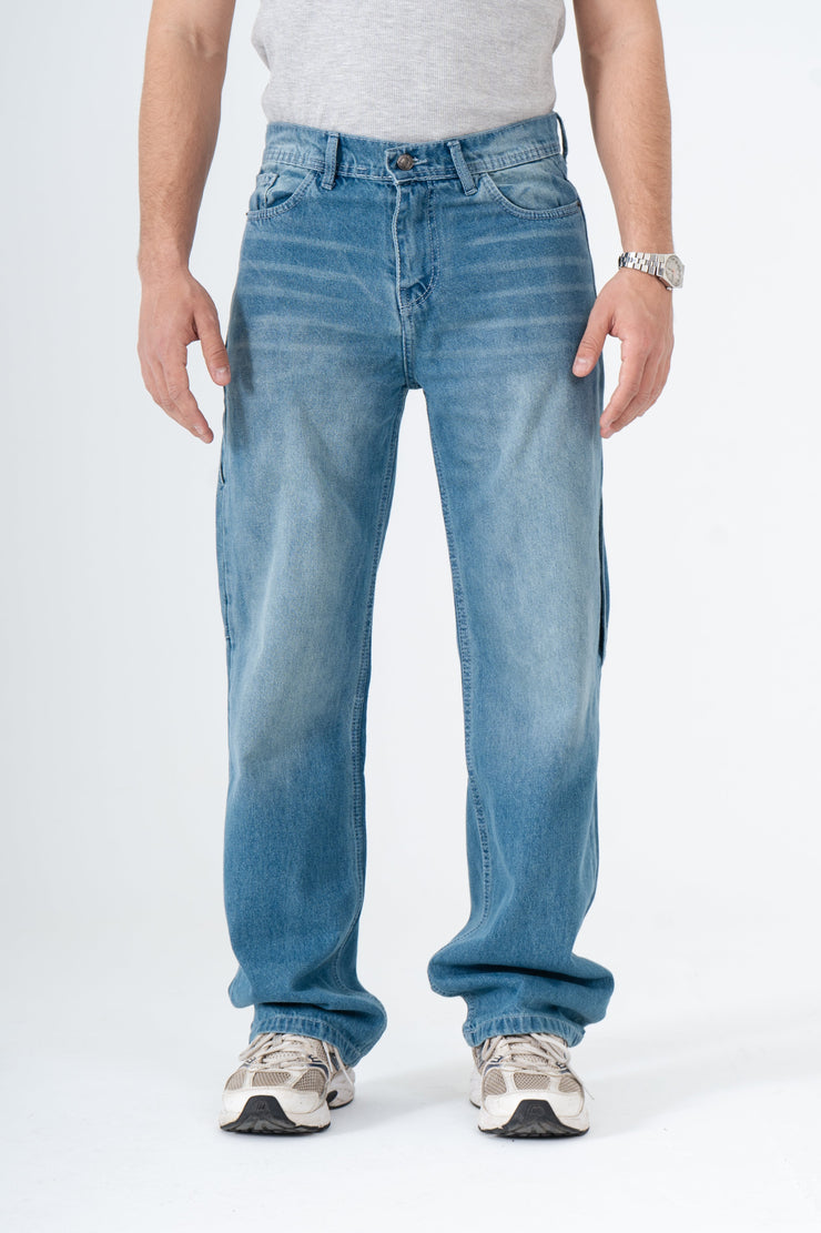 Blue Carpenter Wide Leg Fit Jeans