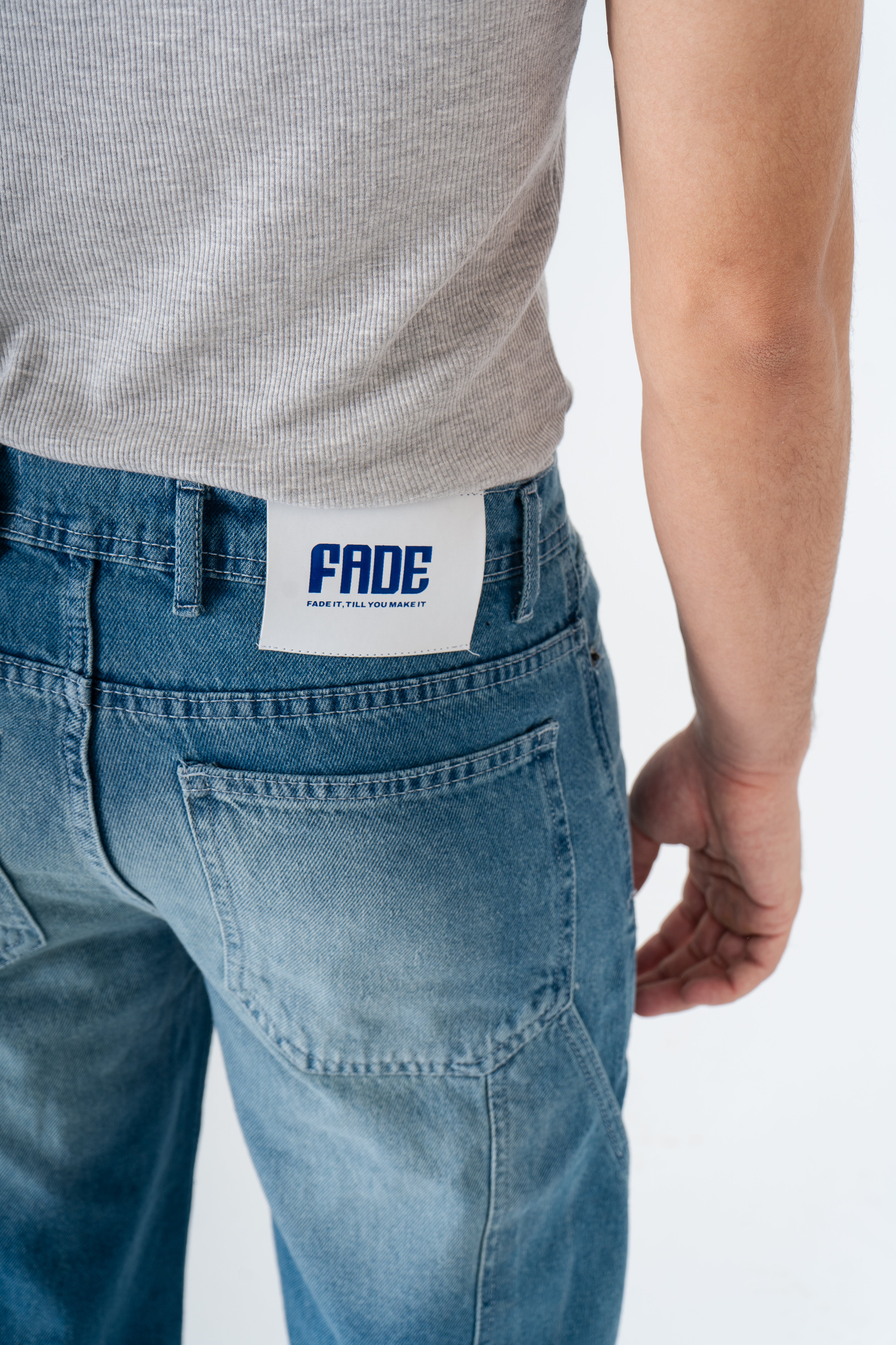 Blue Carpenter Wide Leg Fit Jeans