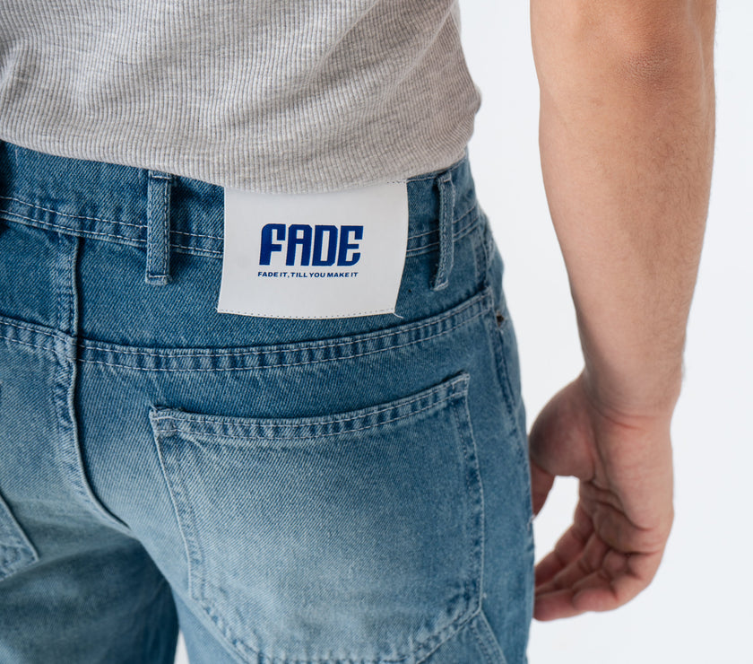 Blue Carpenter Wide Leg Fit Jeans