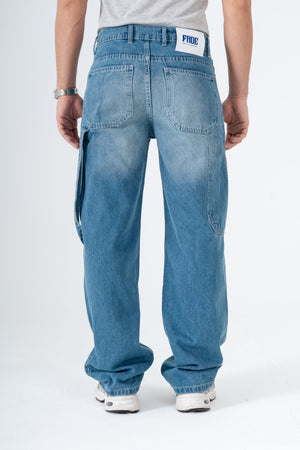 Blue Carpenter Wide Leg Fit Jeans