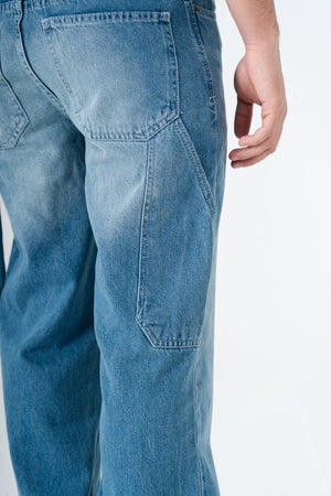 Blue Carpenter Wide Leg Fit Jeans