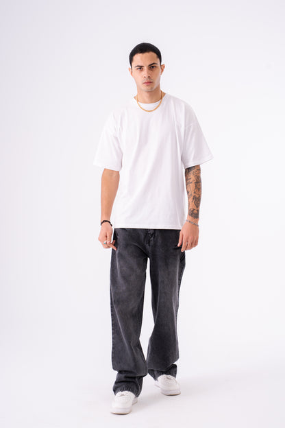 THUNDERBOLT BLACK BAGGY DENIM