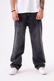 THUNDERBOLT BLACK BAGGY DENIM